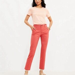 Loft The Slim Chino Pants Coral Size 6P. Still in great condition.